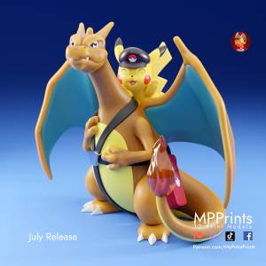 Файл 3D Поставка Charizard и Pikachu