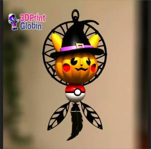 Файл STL ПИКАЧУ ЛОВЕЦ СНОВ ТЫКВА ХЭЛЛОУИН・Шаблон для 3D-печати для загрузки・Cults