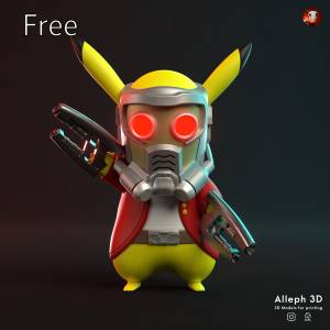 Бесплатный STL файл БЕСПЛАТНО ПОКЕМОН ПИКАЧУ КОСПЛЕЙ ЗВЕЗДНЫЙ ЛОРД ・Шаблон для 3D-печати для загрузки・Cults