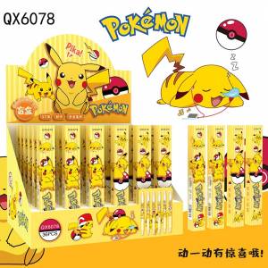 Pikachu динамическая 3d-ручка с невооруженным глазом, анимационная периферическая Милая ручка, рандомная ручка для студентов, черная, быстросохнущая, 0,5 мм, подпись