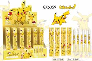 Покемон мультфильм Пикачу нейтральная ручка фоторучка милый эльф студенческие канцелярские принадлежности Пресс-модель черная ручка для подписи сюрприз Подарочная коробка