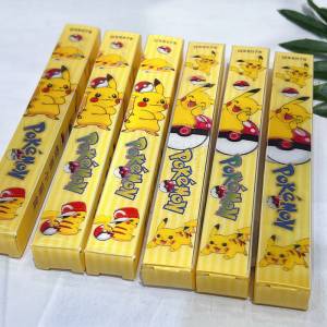 Pikachu динамическая 3d-ручка с невооруженным глазом, анимационная периферическая Милая ручка, рандомная ручка для студентов, черная, быстросохнущая, 0,5 мм, подпись