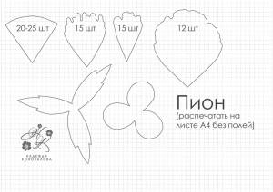 Как сделать пион из фоамирана