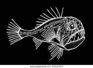 Tropical Deepsea Fish Sabretooth Exotic Tattoo
