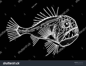 Tropical Deepsea Fish Sabretooth Exotic Tattoo