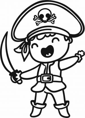 Трафарет Малыш пират