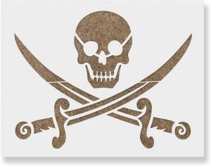 Трафареты флаг пиратский