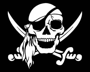 Череп пирата трафарет