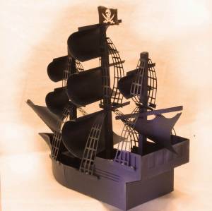 Как сделать из бумаги и картона пиратский корабль своими руками