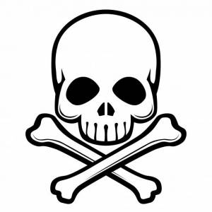 Череп и скрещенные кости маленькие