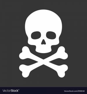 Череп пирата трафарет