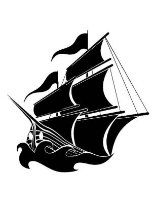 Трафареты Пиратского Корабля