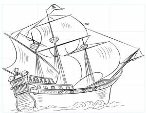 Как нарисовать пиратский корабль