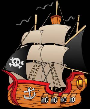 Пиратский корабль рисунок