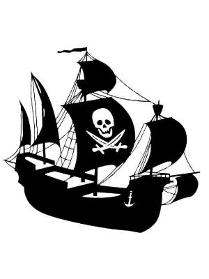 Трафареты Пиратского Корабля