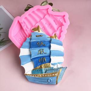 Парусный спорт пиратского корабля сконовые формы лодка шоколад tfondant Торт украшения выпечки формы поделки своими руками клей гипс, Свеча Пресс-Форм
