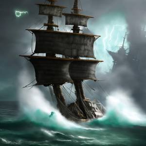 Шаблон пиратского корабля-призрака