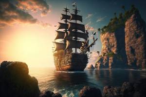 Изображение пиратского корабля