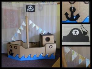 Большой корабль из картона своими руками