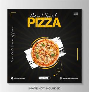 Шаблон сообщения в социальных сетях для пиццы