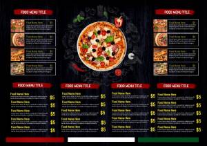 Шаблон меню пиццы