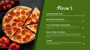 Шаблон меню пиццы