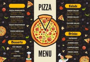 Шаблон меню пиццерии