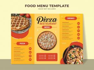 Шаблон меню ресторана пиццы