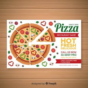 Шаблон флаера для пиццы
