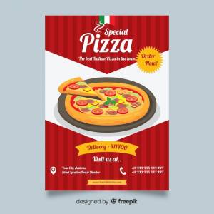 Шаблон флаера для пиццы