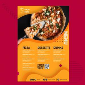 Шаблон меню для пиццерии