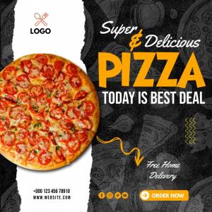 Шаблон меню пиццы ресторана