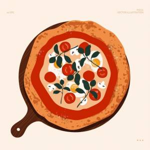 Шаблон дизайна итальянской пиццы