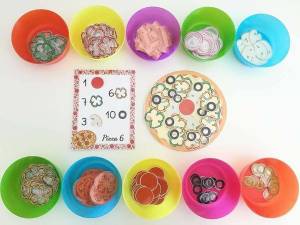 Шаблон пиццы для вырезания из бумаги, аппликации