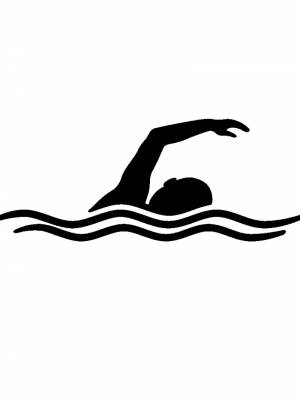 Трафареты Плавание для вырезания из бумаги