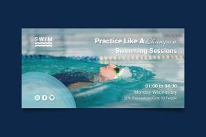 Шаблон баннера для плавания