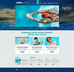 Шаблон сайта Школа плавания на Joomla №4800