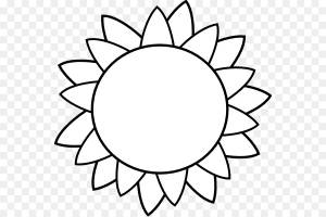 общие подсолнуха, шаблон, цветок