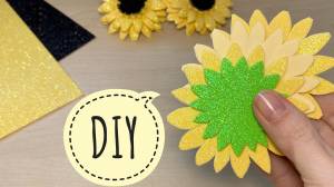 Подсолнух из фоамирана Резиночки из фоамирана Своими руками