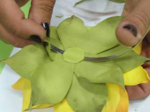 Подсолнух из фоамирана