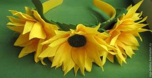 Подсолнух из фоамирана