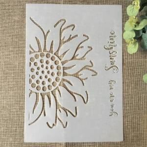 Трафареты , 29*21 см, половина подсолнуха, «сделай сам», слоистые стены, рисунок, фотография, шаблон для карты