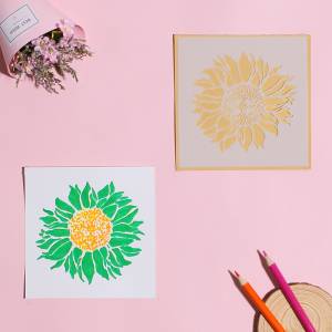13*13 трафареты с изображением подсолнуха, граффити, ручная копия, доска с вырезами, сделай сам, фотоальбом, графический инструмент для покраски распылением