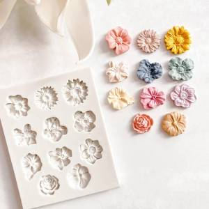 Сконовые формы в виде подсолнуха для помадки, ромашки, рождественские формы для шоколада, конфет, фотоформа, украшения для торта, 1 шт