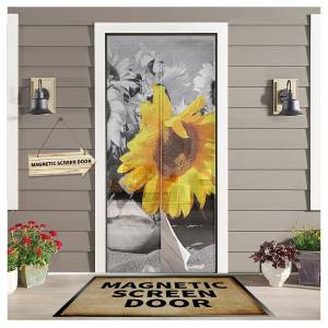 Кухонные занавески в виде подсолнуха, сетка от комаров для защиты от насекомых, для гостиной