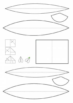 Шаблоны подснежников для вырезания из бумаги