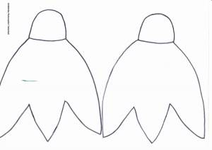 Подснежник трафарет