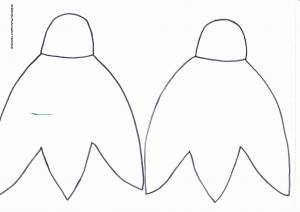 Подснежник шаблон для вырезания