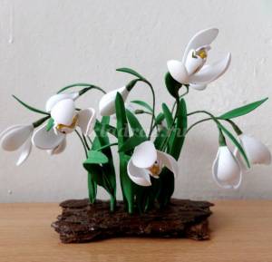 Подснежники из фоамирана своими руками