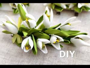 ВОСТОРГ! Подснежниками из фоамирана на заколке